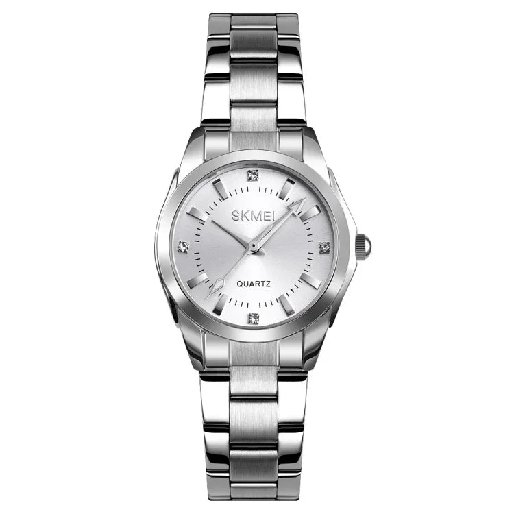 Relógio Feminino Skmei 1620 Delicado com Strass Criativo Casual Resistente à Água Relógio de Quartzo com Correia de Aço