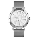 Relógio Masculino SKMEI 9204 de Moda com Mostrador Esqueleto Giratório Resistente à Água com Correia de Malha para Negócios Relógio de Quartzo