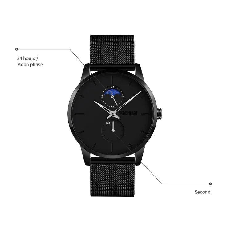 Relógio de Quartzo Masculino Skmei 9208 Casual Simples para Negócios e Desporto