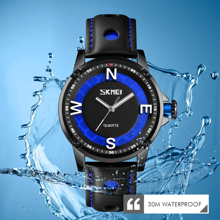 Relógio Masculino SKMEI 9211 de Moda com Mostrador Estéreo Desportivo Ponteiros Luminosos Criativo Relógio de Quartzo para Negócios e Tendência