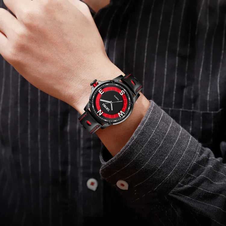 Relógio Masculino SKMEI 9211 de Moda com Mostrador Estéreo Desportivo Ponteiros Luminosos Criativo Relógio de Quartzo para Negócios e Tendência
