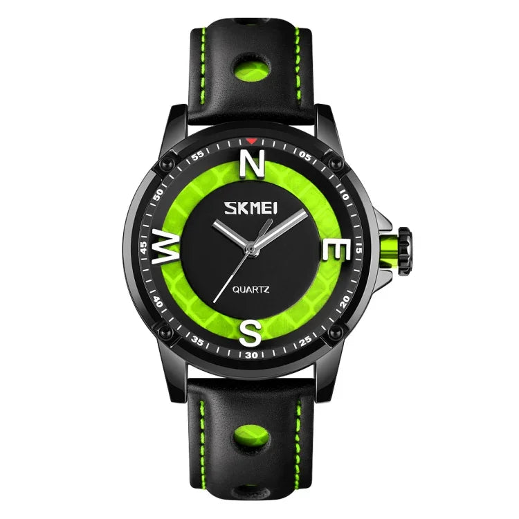 Relógio Masculino SKMEI 9211 de Moda com Mostrador Estéreo Desportivo Ponteiros Luminosos Criativo Relógio de Quartzo para Negócios e Tendência
