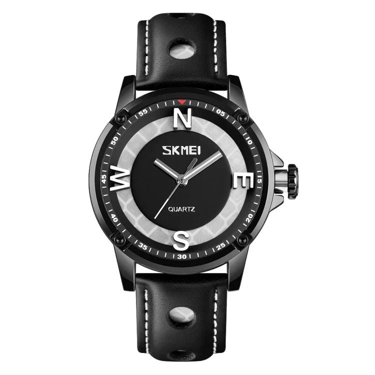 Relógio Masculino SKMEI 9211 de Moda com Mostrador Estéreo Desportivo Ponteiros Luminosos Criativo Relógio de Quartzo para Negócios e Tendência