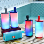 Coluna Bluetooth Portátil LED T&G TG169 Subwoofer Impermeável Estéreo 3D Mini Altifalante Sem Fios para Exterior Suporta AUX FM Cartão TF