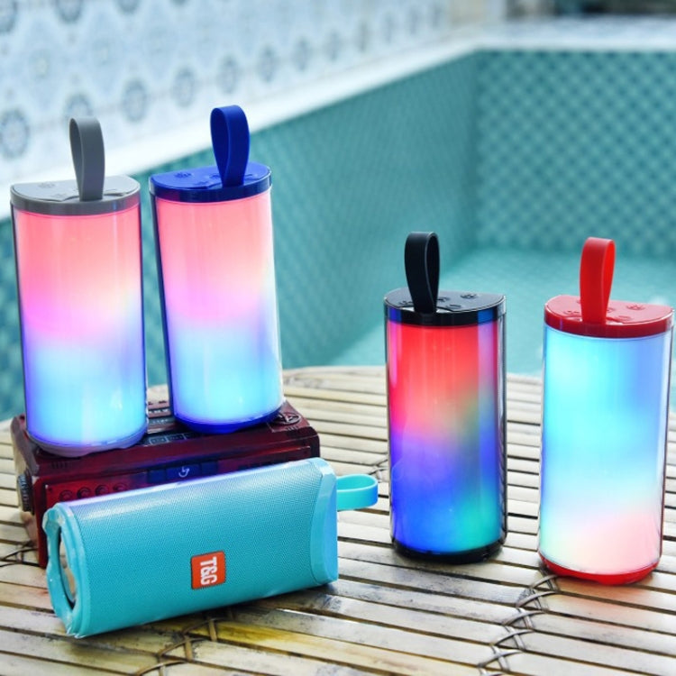 Coluna Bluetooth Portátil LED T&G TG169 Subwoofer Impermeável Estéreo 3D Mini Altifalante Sem Fios para Exterior Suporta AUX FM Cartão TF