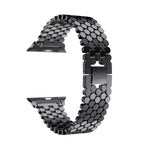 Para Apple Watch Series 5 & 4 44mm / 3 & 2 & 1 42mm Correia em Aço Inoxidável com Padrão Colmeia, Para Apple Watch Series 5 & 4 44mm