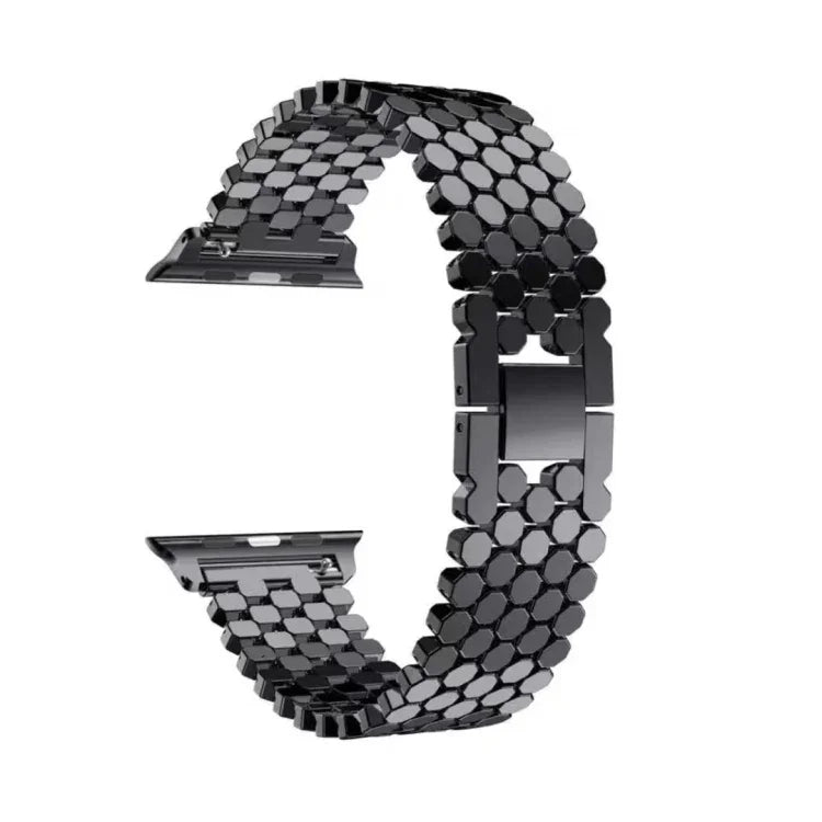 Para Apple Watch Series 5 & 4 44mm / 3 & 2 & 1 42mm Correia em Aço Inoxidável com Padrão Colmeia, Para Apple Watch Series 5 & 4 44mm