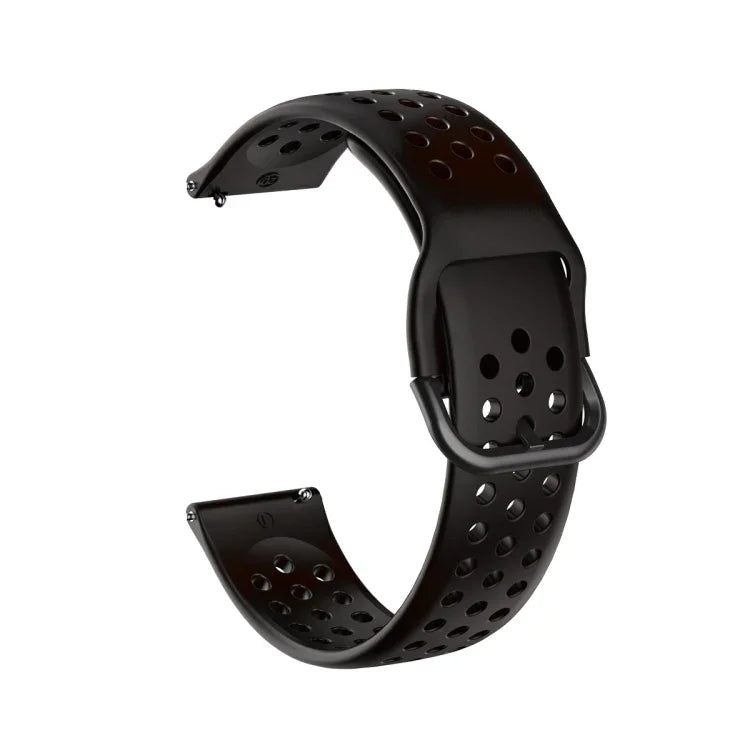 Correia respirável porosa 20mm para Huami Amazfit GTS / Samsung Galaxy Watch Active 2 / Huawei Watch GT2 42MM com fivela interior