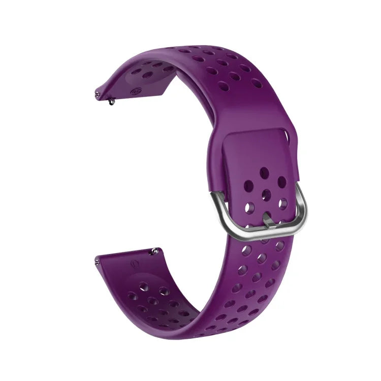 Correia respirável porosa 20mm para Huami Amazfit GTS / Samsung Galaxy Watch Active 2 / Huawei Watch GT2 42MM com fivela interior