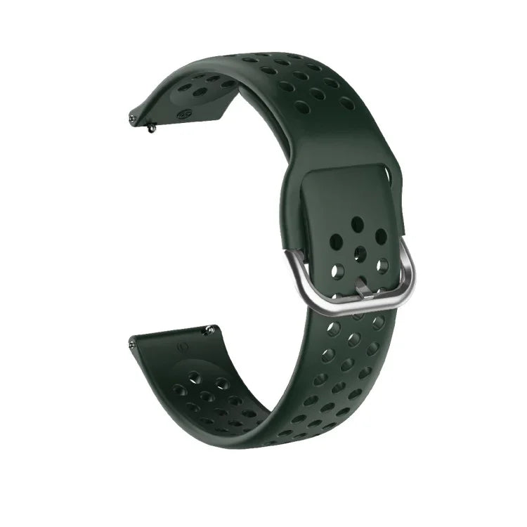Correia respirável porosa 20mm para Huami Amazfit GTS / Samsung Galaxy Watch Active 2 / Huawei Watch GT2 42MM com fivela interior