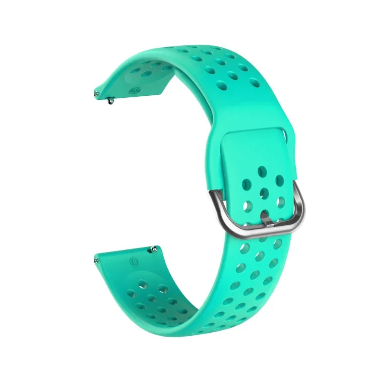 Correia respirável porosa 20mm para Huami Amazfit GTS / Samsung Galaxy Watch Active 2 / Huawei Watch GT2 42MM com fivela interior
