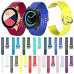 Correia respirável porosa 20mm para Huami Amazfit GTS / Samsung Galaxy Watch Active 2 / Huawei Watch GT2 42MM com fivela interior