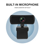 Webcam C3 400W píxeis, resolução 2K, foco automático HD 1080P, rotação 360 graus para transmissão em direto, videoconferência e trabalho, com microfone USB sem driver, C3