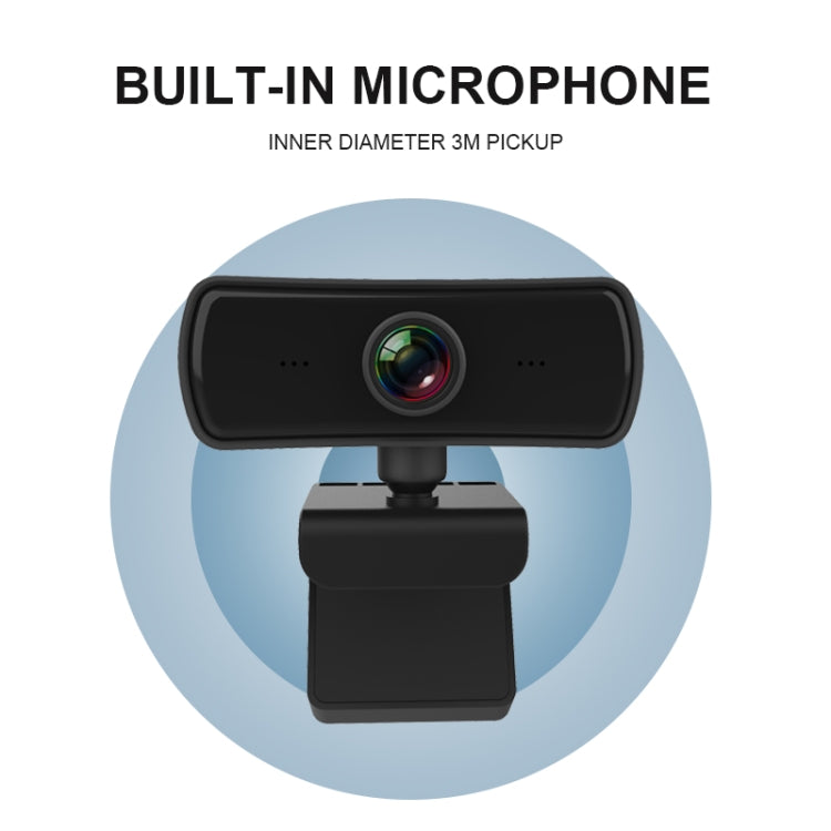 Webcam C3 400W píxeis, resolução 2K, foco automático HD 1080P, rotação 360 graus para transmissão em direto, videoconferência e trabalho, com microfone USB sem driver, C3