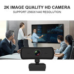 Webcam C3 400W píxeis, resolução 2K, foco automático HD 1080P, rotação 360 graus para transmissão em direto, videoconferência e trabalho, com microfone USB sem driver, C3