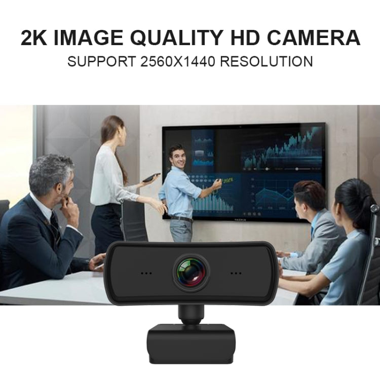 Webcam C3 400W píxeis, resolução 2K, foco automático HD 1080P, rotação 360 graus para transmissão em direto, videoconferência e trabalho, com microfone USB sem driver, C3
