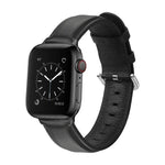 For Apple Watch Series 5 & 4 44mm 3 & 2 & 1 42mm Round Hole Leather Strap