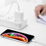 Carregador de Viagem 2 em 1 com Porta Única USB-C / Tipo-C + Cabo de Dados de Carregamento Rápido 3A PD 3.0 USB-C / Tipo-C para USB-C / Tipo-C, Comprimento do Cabo: 2m, 18W 2m