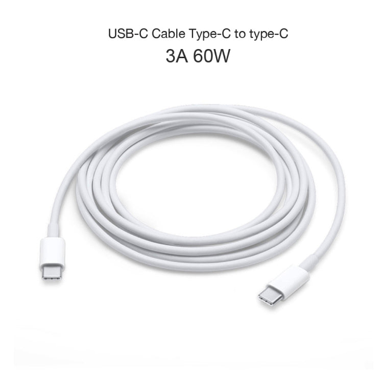 Carregador de Viagem 2 em 1 com Porta Única USB-C / Tipo-C + Cabo de Dados de Carregamento Rápido 3A PD 3.0 USB-C / Tipo-C para USB-C / Tipo-C, Comprimento do Cabo: 2m, 18W 2m