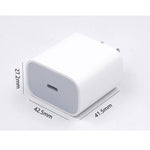 Carregador de Viagem 2 em 1 com Porta Única USB-C / Tipo-C + Cabo de Dados de Carregamento Rápido 3A PD 3.0 USB-C / Tipo-C para USB-C / Tipo-C, Comprimento do Cabo: 2m, 18W 2m