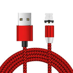 Conector Magnético Metálico USB para 8 Pin com Cabo de Dados Trançado em Nylon Bicolor, Comprimento do Cabo: 1m, 8 Pin