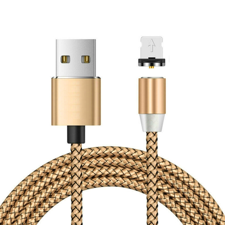 Conector Magnético Metálico USB para 8 Pin com Cabo de Dados Trançado em Nylon Bicolor, Comprimento do Cabo: 1m, 8 Pin