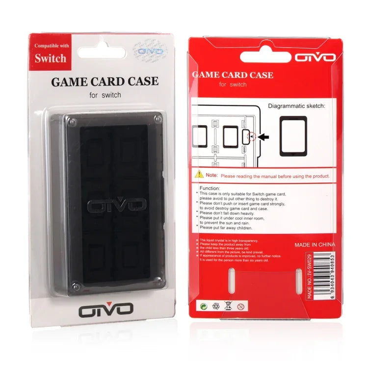 Caixa de Armazenamento para Cartões de Memória de Jogos OIVO IV-SW029 24 em 1 para Nintendo Switch