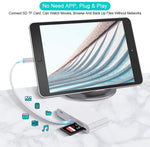 ZS-S1852 Adaptador leitor de cartões OTG 6 em 1 com 3 USB fêmea para 8 pinos macho, com interface de carregamento SD & TF, compatível com todos os sistemas iOS