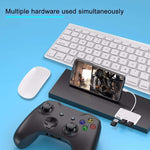 ZS-S1852 Adaptador leitor de cartões OTG 6 em 1 com 3 USB fêmea para 8 pinos macho, com interface de carregamento SD & TF, compatível com todos os sistemas iOS