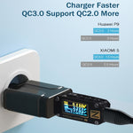 Carregador portátil QC3.0 18W com porta USB para carregamento rápido universal, ficha US, ficha US