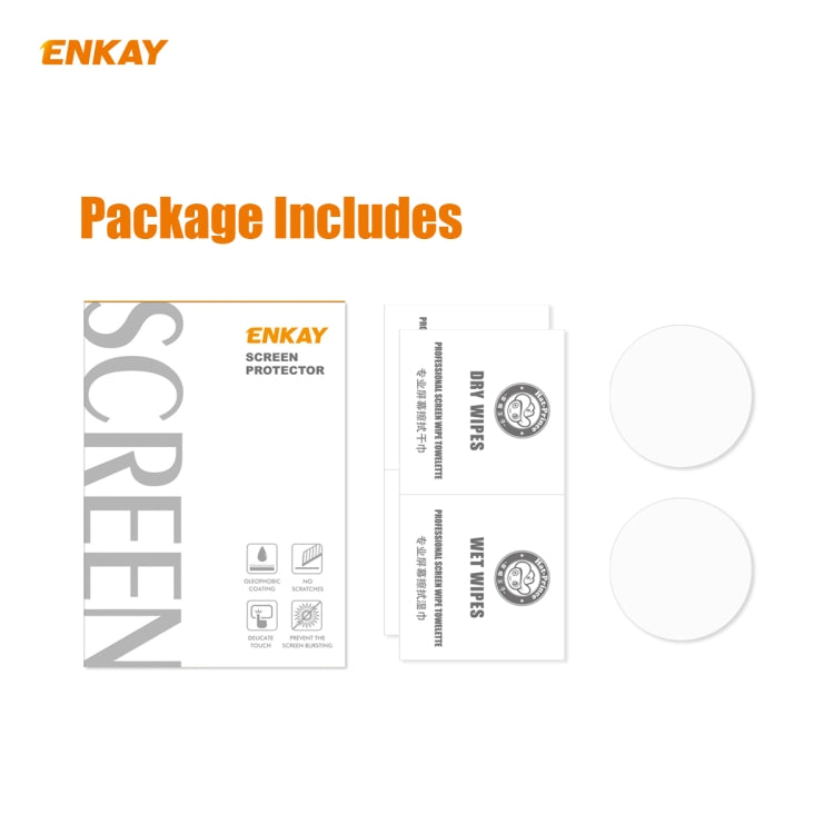 2 PCS ENKAY Hat-Prince 0.2mm 9H 2.15D Curved Edge Tempered Glass Screen Protector  Watch Film, For Garmin Forerunner 45 / 45S, For Garmin Forerunner 735 / 735XT, For Garmin Instinct Tactical, For Garmin Approach S62, For Garmin Swim 2
