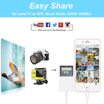ZS-KL21810 Adaptador leitor de cartões para câmara 8 pinos para cartão SD, compatível com todos os sistemas iOS, slot para cartão SD