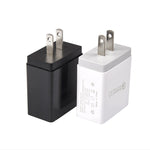 Cabo de dados 2 em 1 USB para Micro USB de 1m + Carregador rápido universal de 30W QC 3.0 com 4 interfaces USB para telemóvel, tablet e PC, conjunto de carregador de viagem, ficha US, conjunto Micro USB ficha US