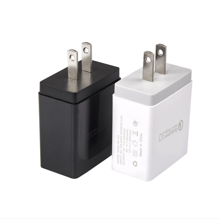Cabo de dados 2 em 1 USB para Micro USB de 1m + Carregador rápido universal de 30W QC 3.0 com 4 interfaces USB para telemóvel, tablet e PC, conjunto de carregador de viagem, ficha US, conjunto Micro USB ficha US