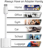ZS-KL21804 Adaptador 2 em 1 8 pinos para áudio 3,5 mm + interface de carregamento 8 pinos, Adaptador para auriculares, Compatível com todos os sistemas iOS, 8 pinos + 3,5 mm