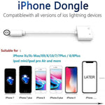 ZS-KL21804 Adaptador 2 em 1 8 pinos para áudio 3,5 mm + interface de carregamento 8 pinos, Adaptador para auriculares, Compatível com todos os sistemas iOS, 8 pinos + 3,5 mm
