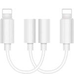 Zs-kl21836 Adaptador para auriculares 2 PCS 8 pinos para 3,5 mm, Adaptador de áudio, Suporta todos os sistemas iOS