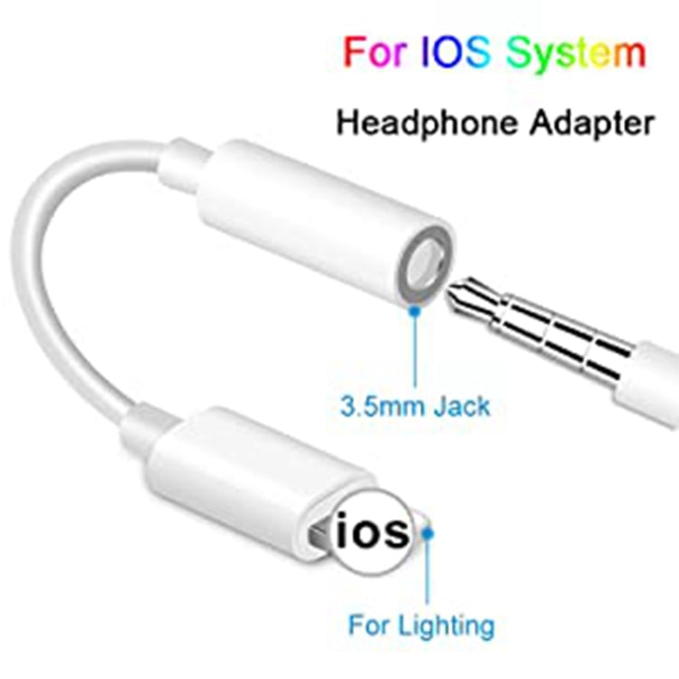 Zs-kl21836 Adaptador para auriculares 2 PCS 8 pinos para 3,5 mm, Adaptador de áudio, Suporta todos os sistemas iOS