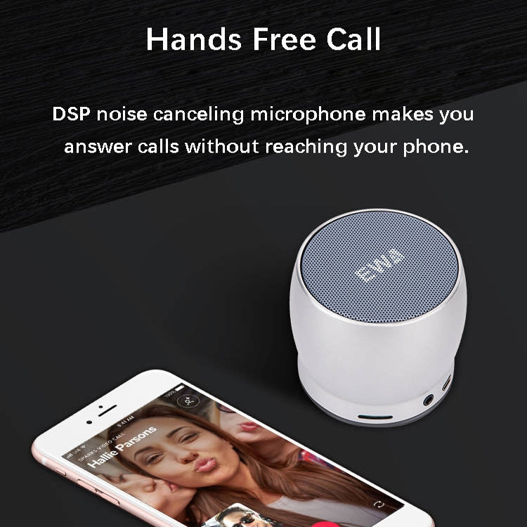 Coluna Bluetooth Mini Portátil EWA A150 Caixa de Som Wireless Hifi Estéreo Graves Fortes Subwoofer Metálico Suporta Cartão Micro SD e AUX 3,5mm