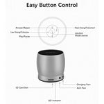 Coluna Bluetooth Mini Portátil EWA A150 Caixa de Som Wireless Hifi Estéreo Graves Fortes Subwoofer Metálico Suporta Cartão Micro SD e AUX 3,5mm