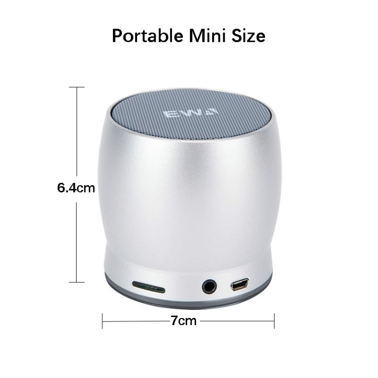 Coluna Bluetooth Mini Portátil EWA A150 Caixa de Som Wireless Hifi Estéreo Graves Fortes Subwoofer Metálico Suporta Cartão Micro SD e AUX 3,5mm