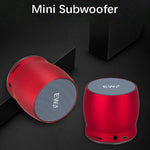 Coluna Bluetooth Mini Portátil EWA A150 Caixa de Som Wireless Hifi Estéreo Graves Fortes Subwoofer Metálico Suporta Cartão Micro SD e AUX 3,5mm