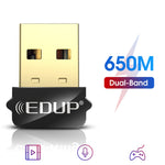 Adaptador USB WIFI EDUP EP-AC1651 650Mbps Banda Dupla 5G/2.4GHz Placa de Rede Sem Fios Externa Receptor Wifi Dongle para Portátil Windows MacOS