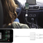 ZS-S1802 Adaptador de Auscultadores 2 em 1 8 Pinos Macho para 8 Pinos de Carregamento + 8 Pinos Áudio Fêmea, Suporta Chamadas e Controlo por Fios, Compatível com Todos os Sistemas IOS