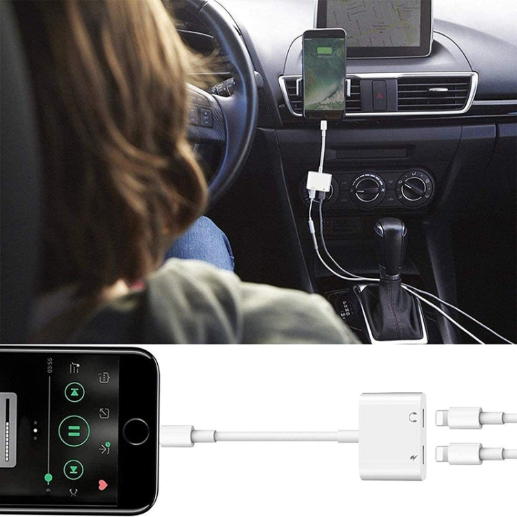 ZS-S1802 Adaptador de Auscultadores 2 em 1 8 Pinos Macho para 8 Pinos de Carregamento + 8 Pinos Áudio Fêmea, Suporta Chamadas e Controlo por Fios, Compatível com Todos os Sistemas IOS