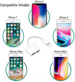 ZS-S1802 Adaptador de Auscultadores 2 em 1 8 Pinos Macho para 8 Pinos de Carregamento + 8 Pinos Áudio Fêmea, Suporta Chamadas e Controlo por Fios, Compatível com Todos os Sistemas IOS