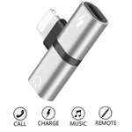 Zs-18182 Adaptador de Auricular 2 em 1 8 Pinos Macho para 8 Pinos Carregamento + 8 Pinos Áudio Fêmea, Suporta Chamadas e Controlo de Volume, Compatível com Sistema IOS 13