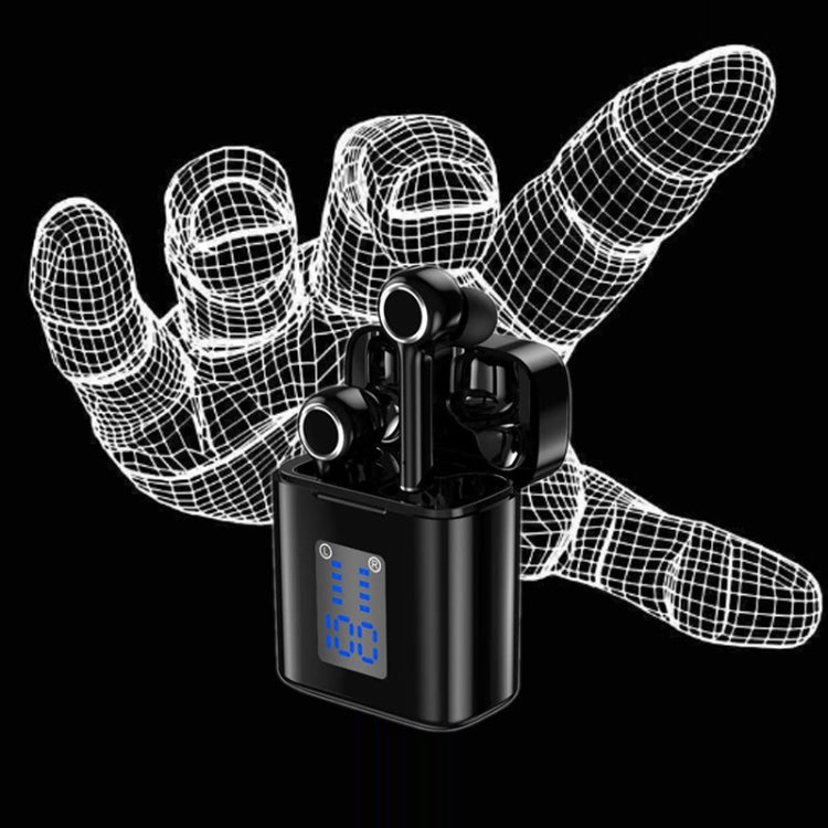 Auricular Bluetooth T&G TG905 TWS sem fios para desporto, auscultadores estéreo 5D com ecrã LED e caixa de carregamento