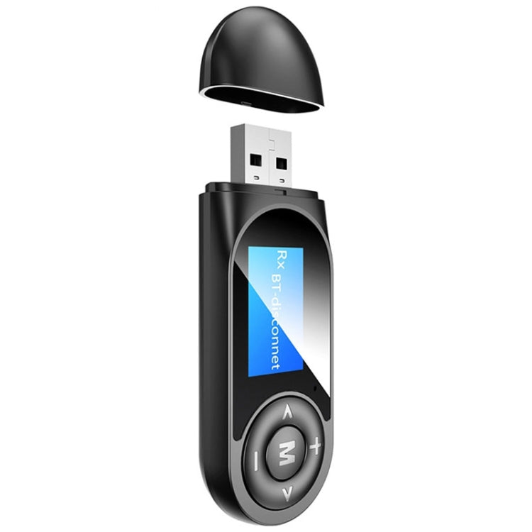 Receptor e transmissor USB Bluetooth 5.0 T13 sem necessidade de driver com ecrã