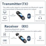 Receptor e transmissor USB Bluetooth 5.0 T13 sem necessidade de driver com ecrã